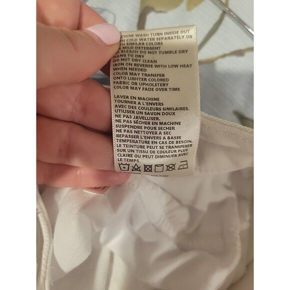 L'Agence Denim Serena Cropped Baby Flare High Rise Jeans White Size 31 Preppy - Picture 8 of 8